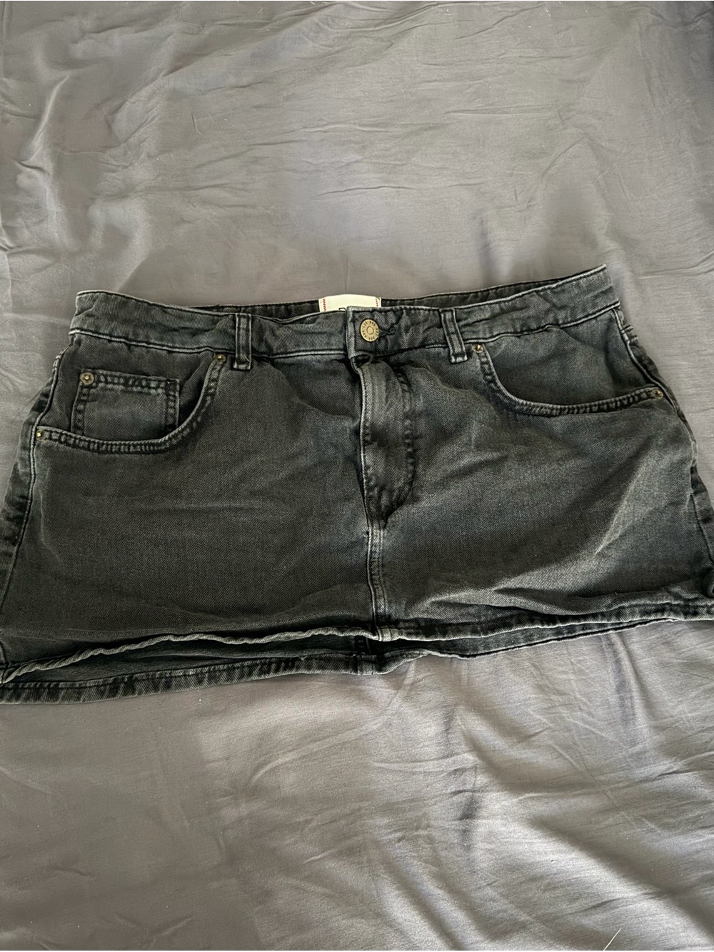 Y2K Black Denim Micro Mini Skirt by BDG